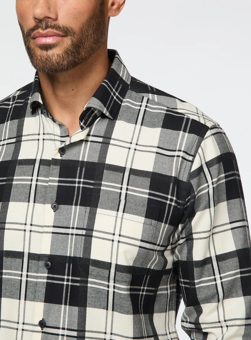 Black Plaid Flannel Shirt