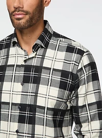 Black Plaid Flannel Shirt
