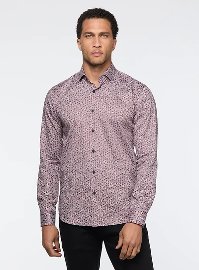 Swirl Print Sateen Shirt
