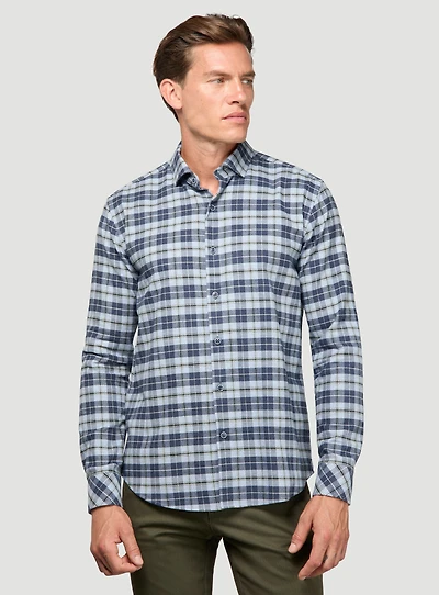 Blue Plaid Flannel Shirt