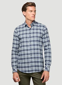 Blue Plaid Flannel Shirt