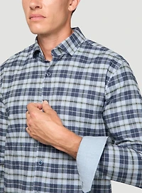 Blue Plaid Flannel Shirt