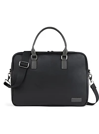 'Contrast' Leather Briefcase