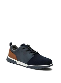 Chaussures bleues et cognacs