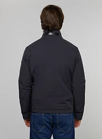 Navy Semi-Quilted Coat