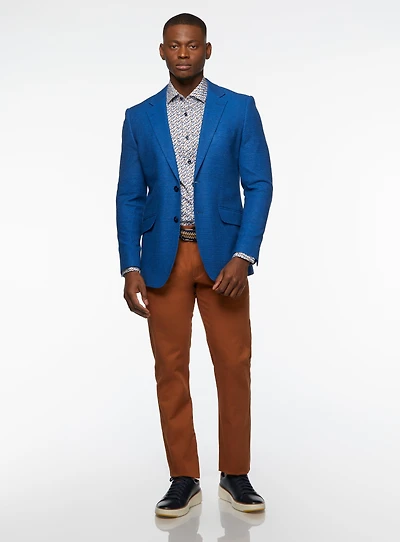 Royal Blue Knit Sport Jacket