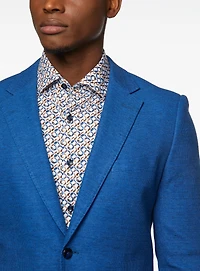 Veston en tricot bleu royal