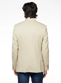 Veston beige à faux uni