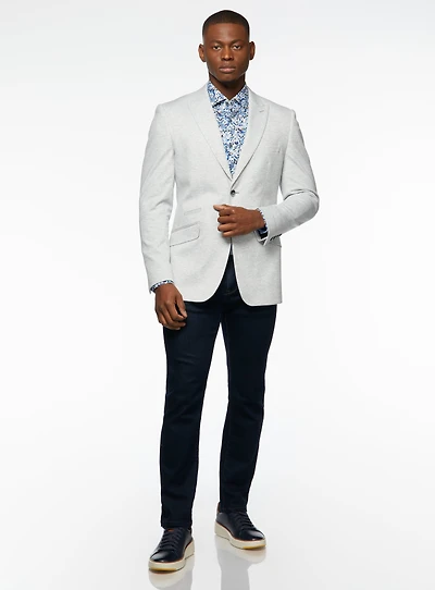 Light Grey Knit Sport Jacket