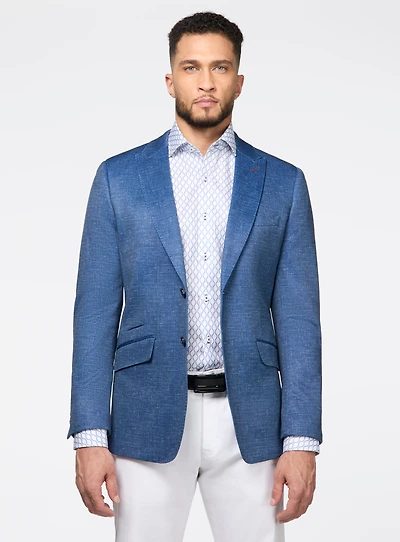 Veston double face bleu