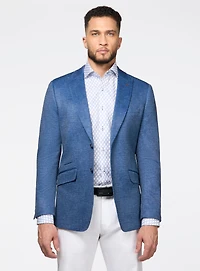 Veston double face bleu