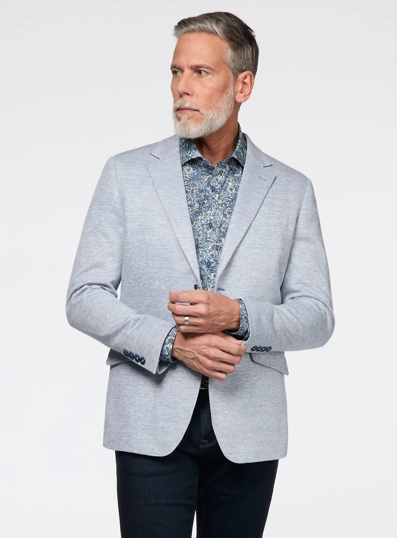 Light Blue Knit Sport Jacket