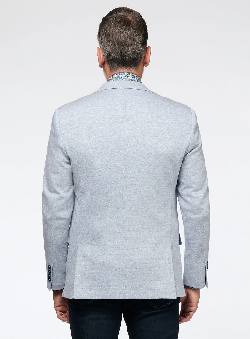 Light Blue Knit Sport Jacket
