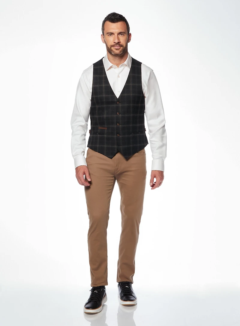 Black Checked Vest