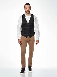 Black Checked Vest