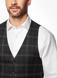 Veste noire à carreaux