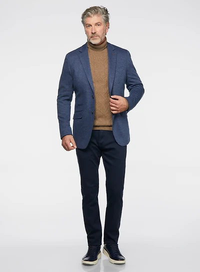 Veston marine à micro texture