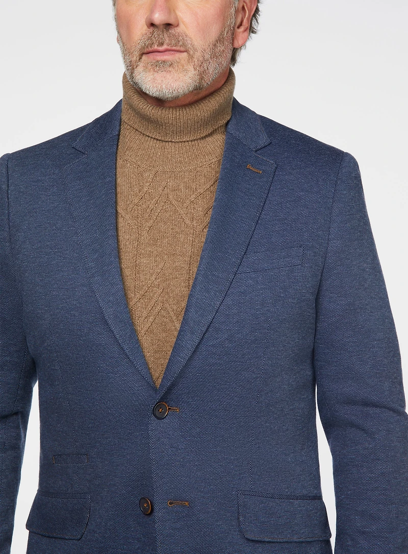 Veston marine à micro texture