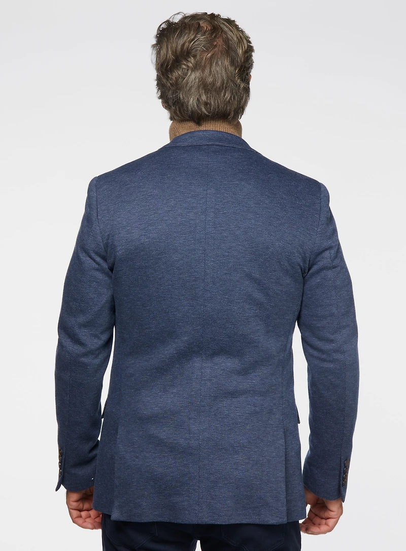 Veston marine à micro texture