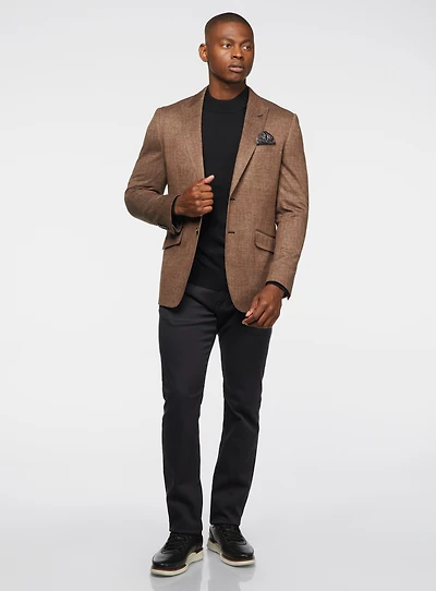 Veston en tricot brun