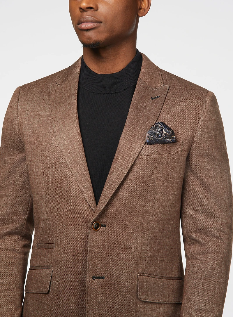 Veston en tricot brun