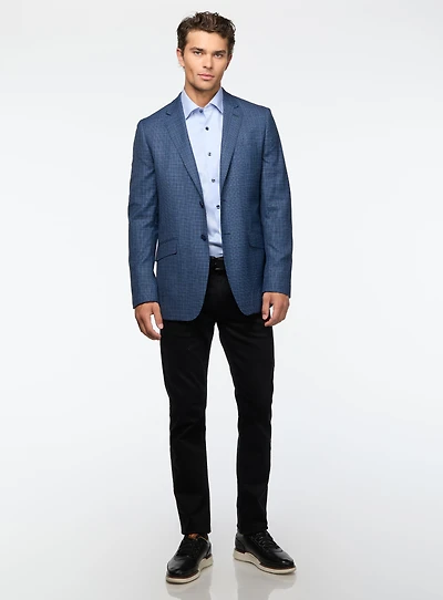 Textured Royal Blue Sport Jacket