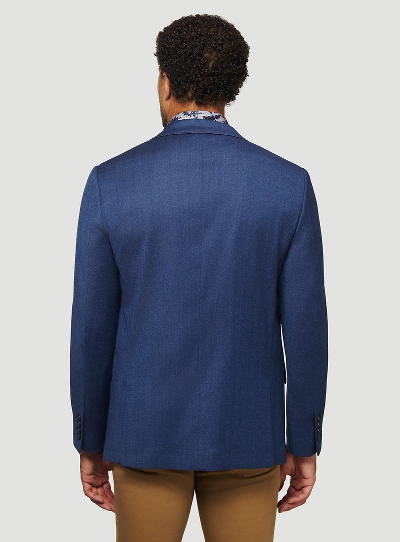 Royal Blue Herringbone Sport Jacket