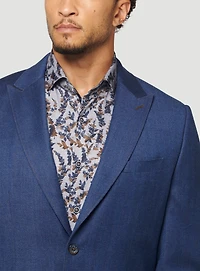 Veston bleu royal à chevrons