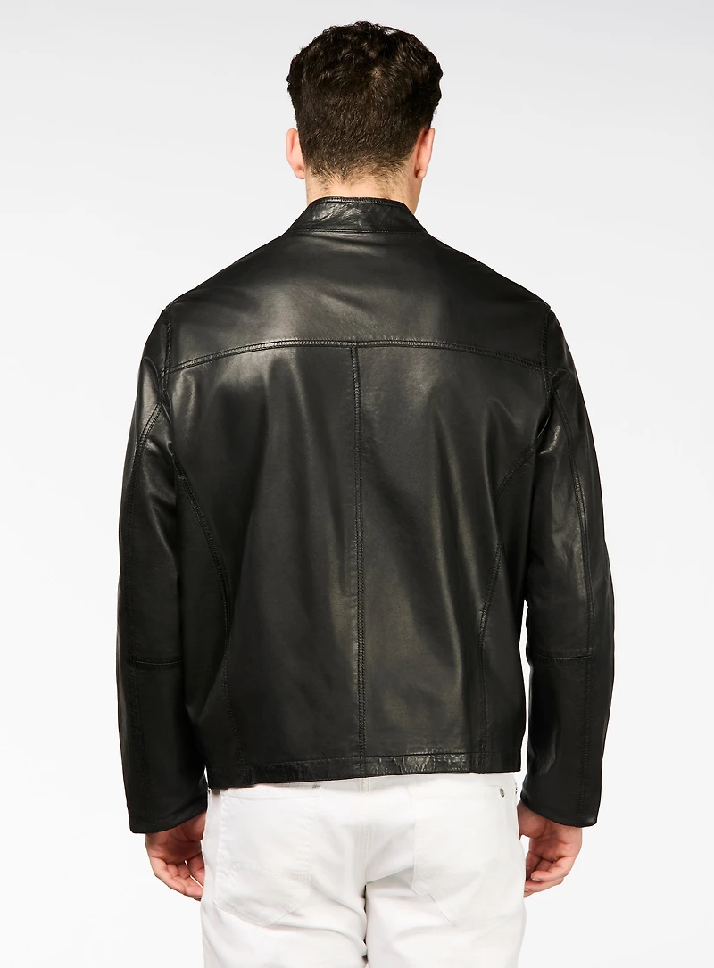 Leather Bomber Jacket