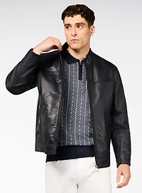 Leather Bomber Jacket
