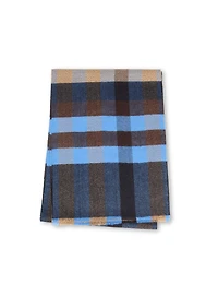 Navy Check Scarf