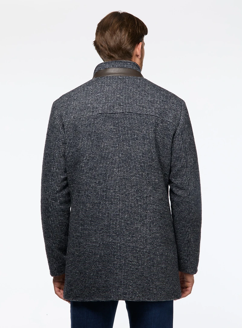 Pardessus en tricot pied-de-poule