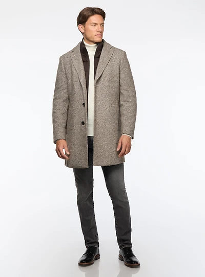 Herringbone Knit Overcoat
