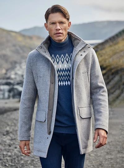 Twill Knit Overcoat