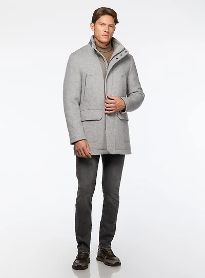 Twill Knit Overcoat