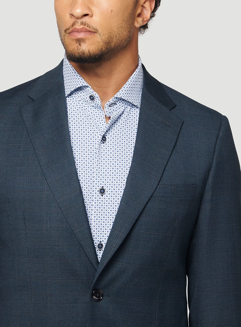 Turquoise Plaid Suit