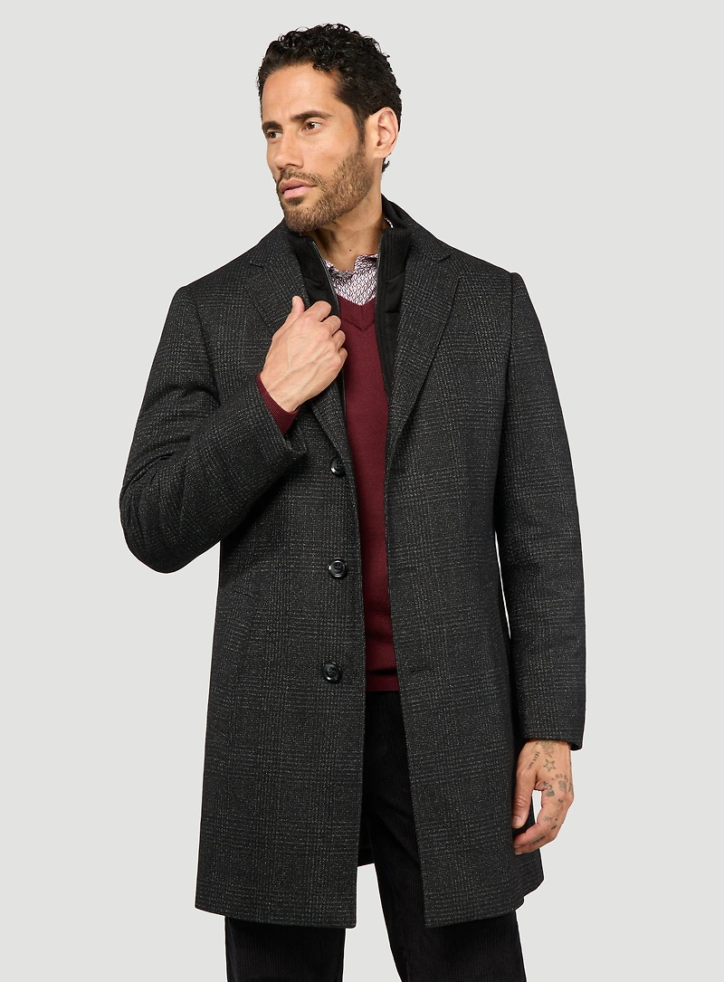Prince of Wales Check Overcoat