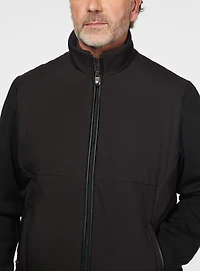 Manteau noir avec manches en tricot