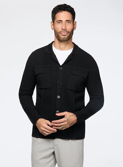 Surchemise en tricot noir