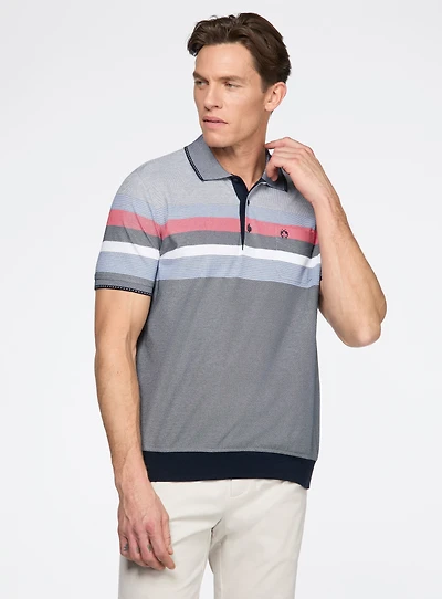 Polo marine et rouge