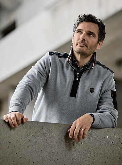 Grey Mock Neck Sweater