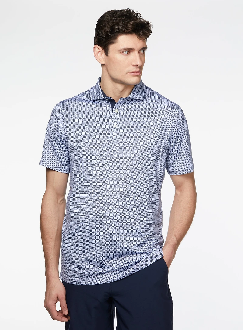 Polo de golf 'Mattr' à imprimé tuiles