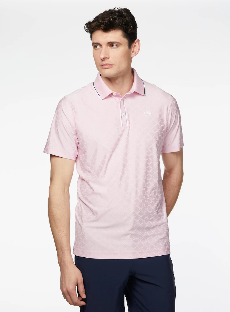 Jacquard Pattern 'AP' Golf Polo
