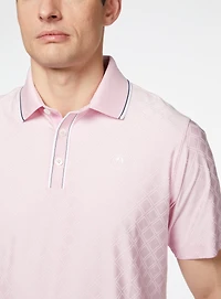 Polo de golf 'AP' à motif jacquard