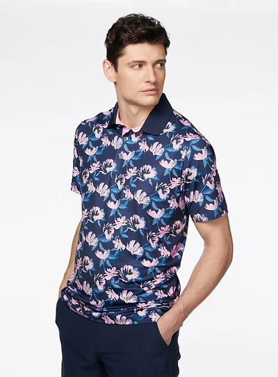 Floral Pattern 'AP' Golf Polo