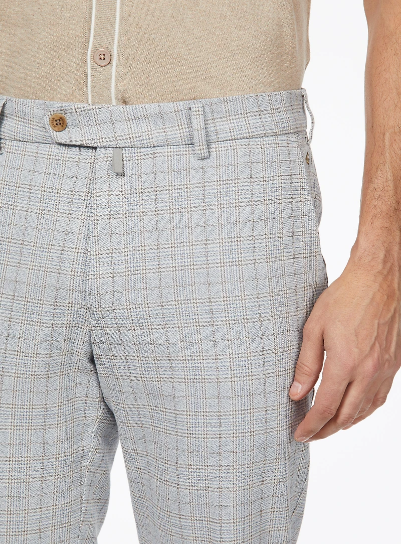 Light Blue Plaid Pants