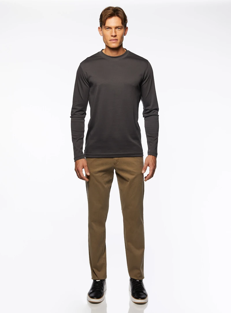 Micro Textured Taupe Chino