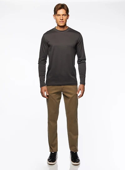 Micro Textured Taupe Chino