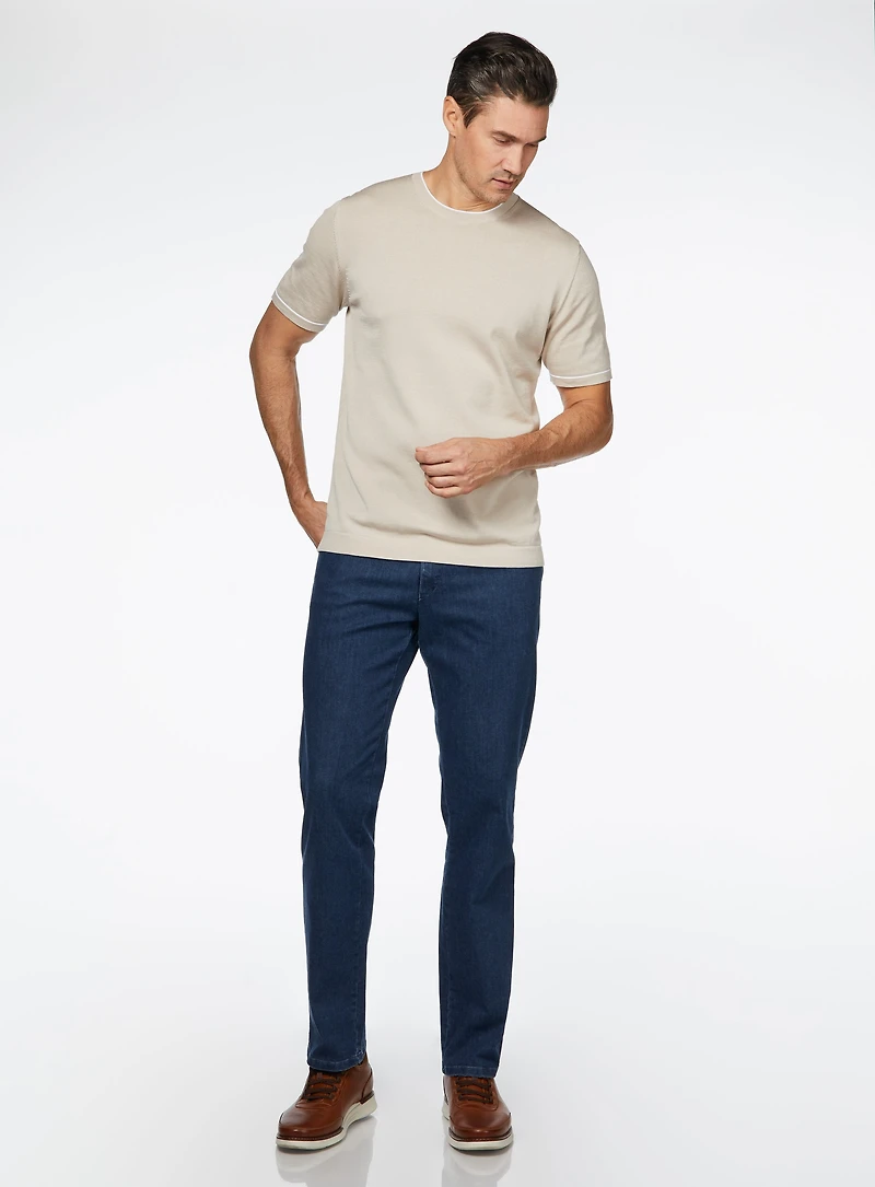 Jeans 'Coolmax' à coutures ocres