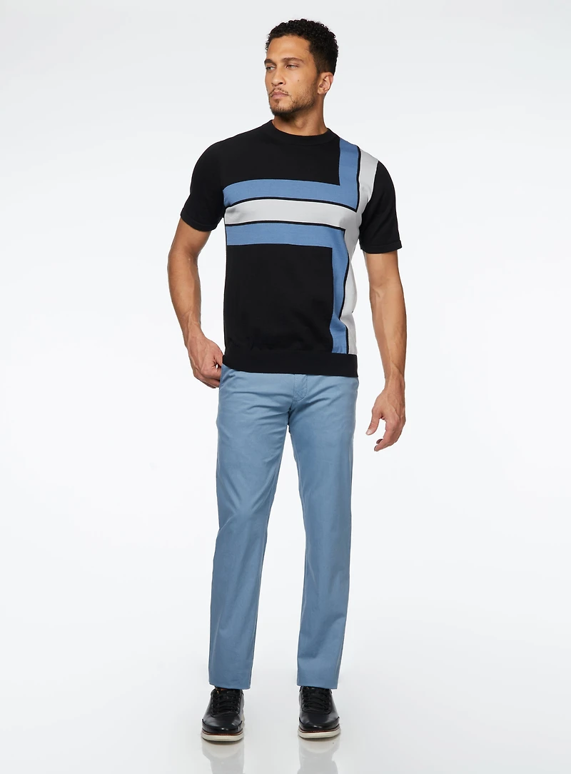 Chino en sergé bleu